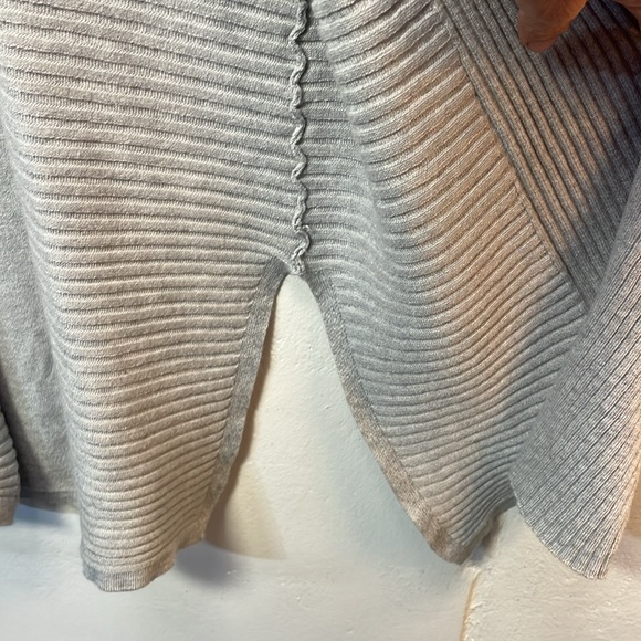 Alexandra & oak Long Grey Open Front Side Slit Long Sleeve Sweater -M-#0026 - Picture 4 of 6